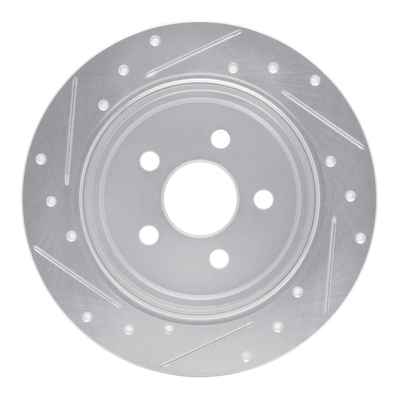DFC 95-03 Chrysler PT Cruiser Rear Right Drilled & Slotted Silver Brake Rotor