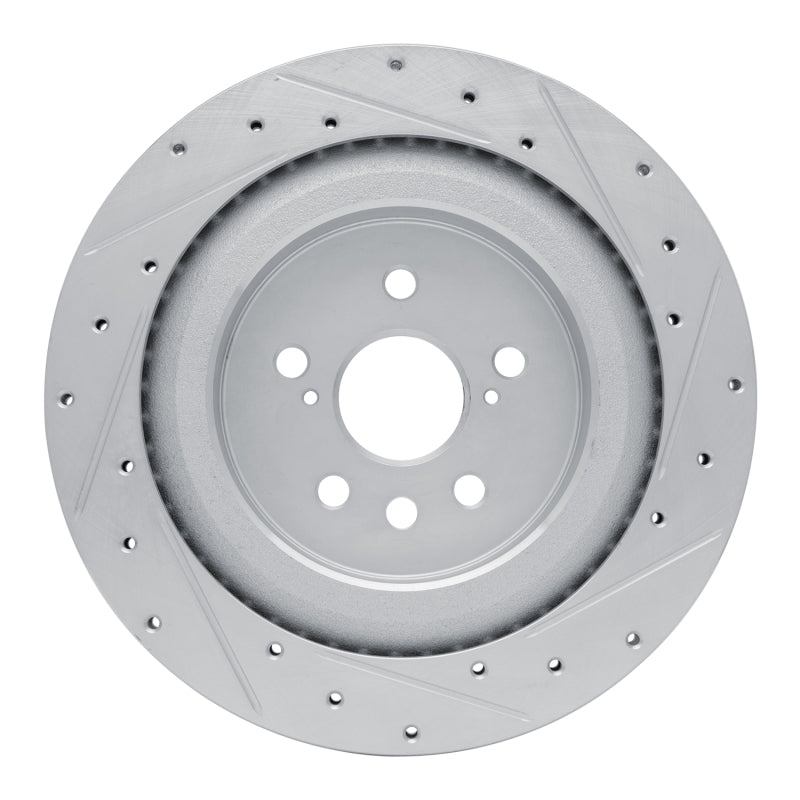 DFC 20-25 Lexus RX350h Rear Left Drilled & Slotted Silver Brake Rotor