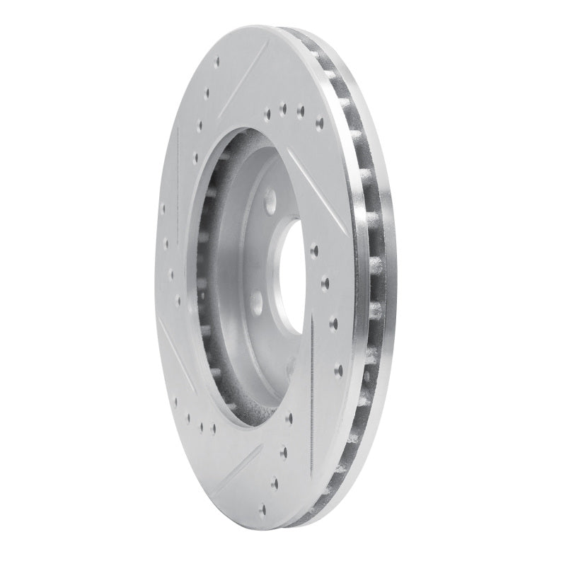 DFC 86-90 Chrysler Town & Country Front Right Drilled & Slotted Silver Brake Rotor