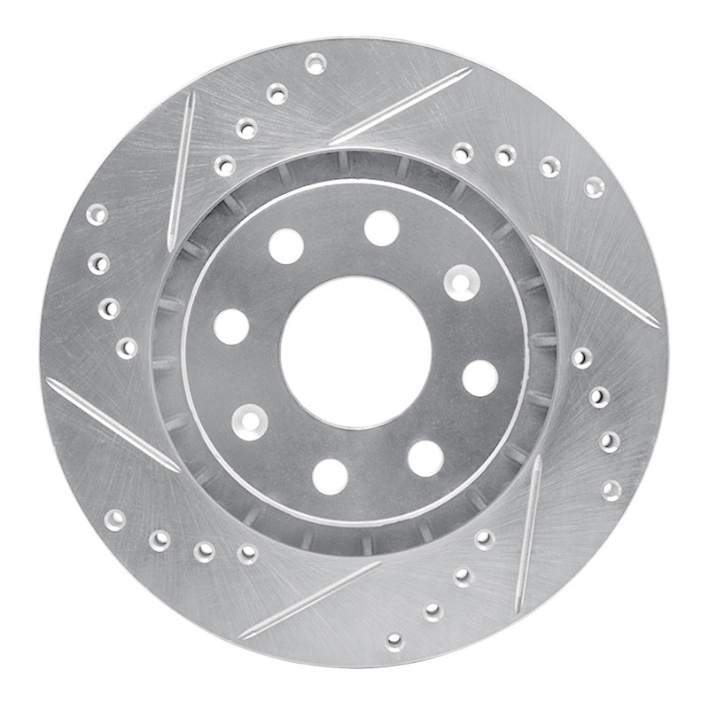 R1 04-17 Chevrolet AVEO (USA/Canada) Front Left Drilled & Slotted Silver Brake Rotor