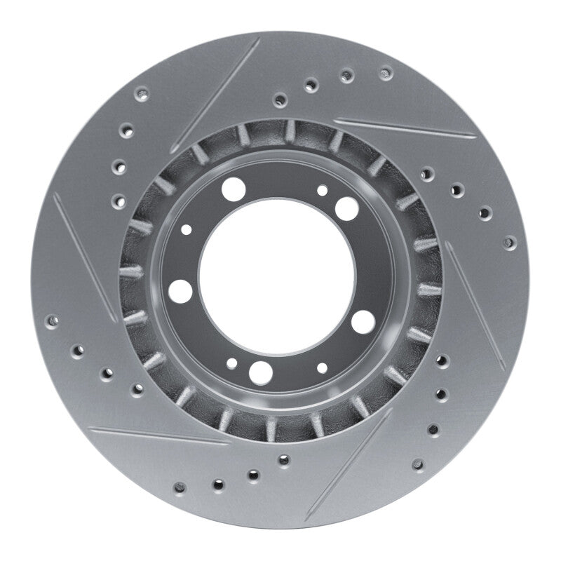 DFC 87-95 Porsche 944 (Excl Turbo) Front Right Drilled & Slotted Silver Brake Rotor