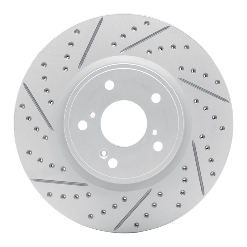 R1 13-25 Acura RDX Front Left Drilled & Slotted Geo-Carbon Rotor
