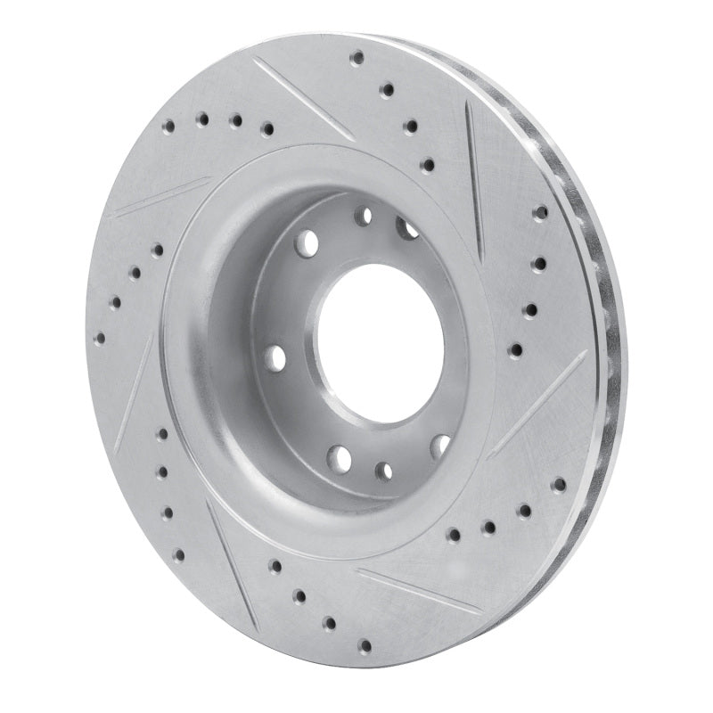R1 06-09 Buick Rainier Front Left Drilled & Slotted Silver Brake Rotor