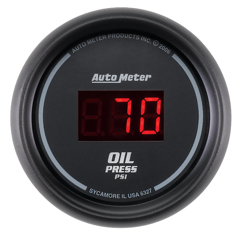 AutoMeter Gauge Kit 5 Pc. 3-3/8in. & 2-1/16in. Elec Speedo Digital Black Dial W/ Red Led