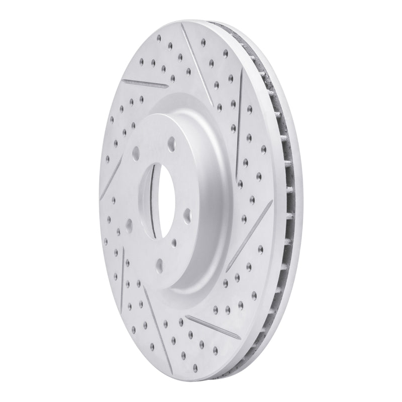 R1 03-23 Infiniti FX35 Front Right Drilled & Slotted Geo-Carbon Rotor