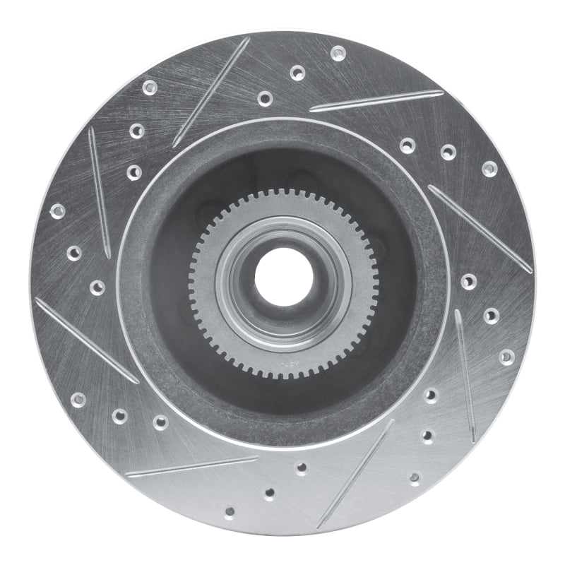 DFC 93-96 Dodge Dakota RWD Front Right Drilled & Slotted Silver Brake Rotor