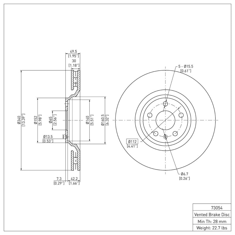 DFC 08-11 Audi TTS Quattro Front Brake Rotor