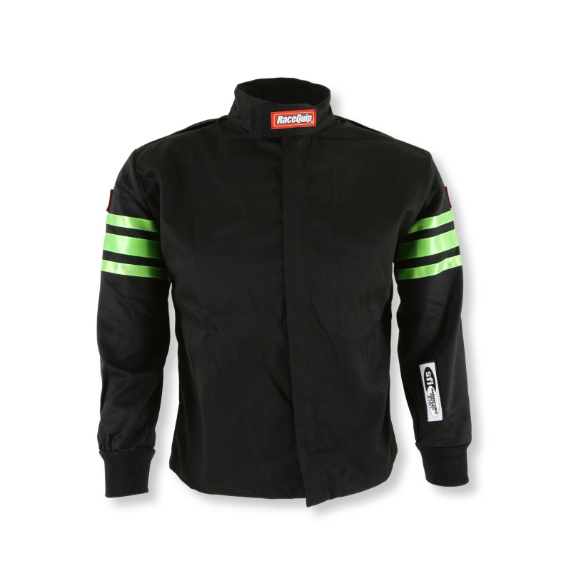 RaceQuip Green Trim SFI-1 JR. Jacket - Kids Medium