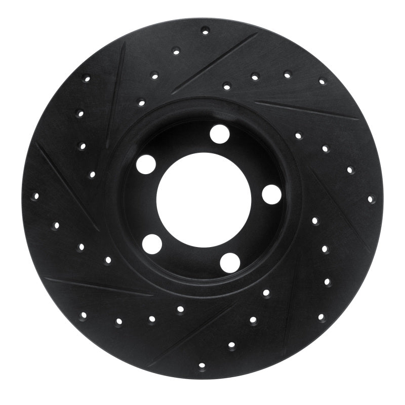 R1 67-70 American Motors Javelin Front Right Drilled & Slotted Black Brake Rotor