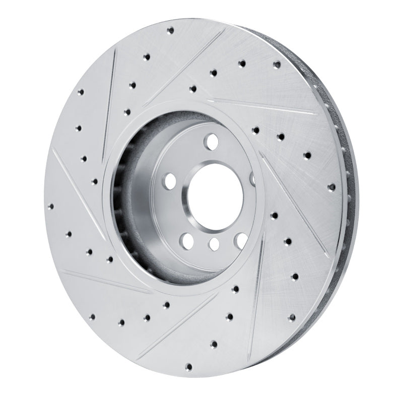 DFC 16-25 BMW M340iX Left Front Drilled & Slotted Silver Brake Rotor