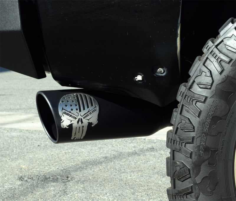 Gibson 2020 Ford F-250 SD Crew 96in Bed 7.3L Patriot Skull Cat-Back Single Exhaust System- Stainless