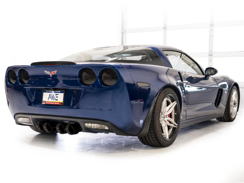 AWE Tuning C6 Chevrolet Corvette Z06/ZR1 Track Edition Axle-Back Exhaust w/ Diamond Black Tips