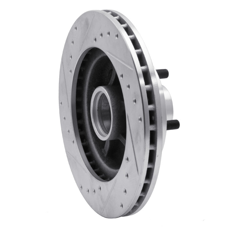 DFC 88-91 Chevrolet C1500 Front Right Drilled & Slotted Silver Brake Rotor