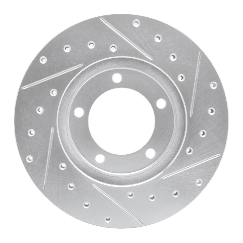 DFC 79-83 Toyota Pickup Front Left Drilled & Slotted Silver Brake Rotor