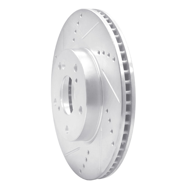 DFC 16-25 Honda Insight Front Left Drilled & Slotted Silver Brake Rotor