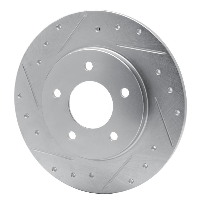 DFC 94-99 Buick Regal Rear Left Drilled & Slotted Silver Brake Rotor
