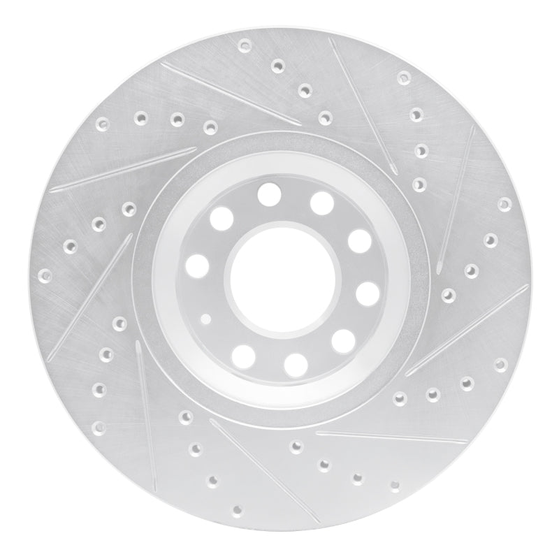DFC 97-06 Audi A4 Quattro Front Left Drilled & Slotted Silver Brake Rotor