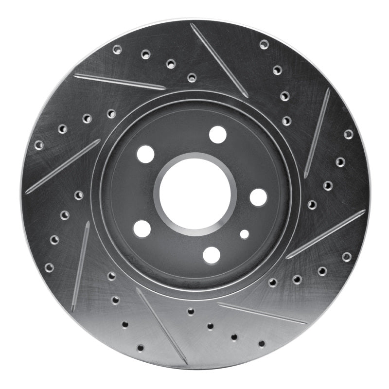 DFC 08-14 Cadillac CTS Front Left Drilled & Slotted Silver Brake Rotor