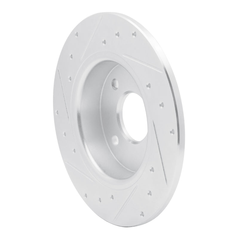 R1 18-22 Ford Ecosport Rear Right Drilled & Slotted Silver Brake Rotor