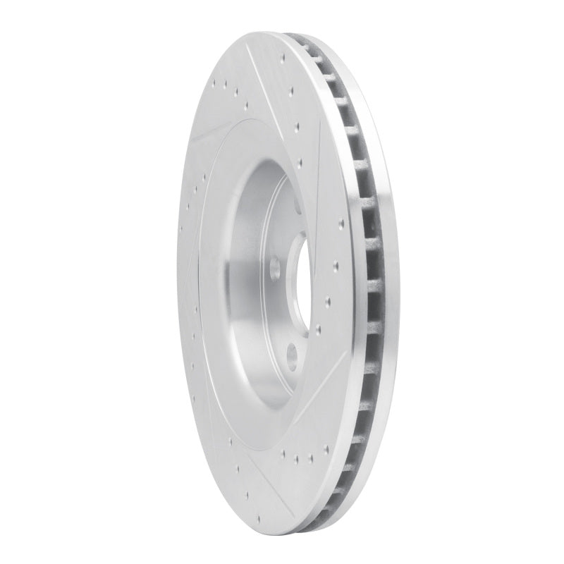 DFC 06-10 Jeep Grand Cherokee Front Left Drilled & Slotted Silver Brake Rotor