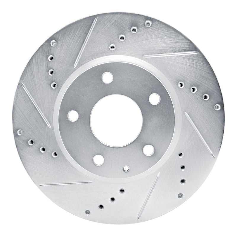 DFC 13-19 Mazda CX-5 Front Left Drilled & Slotted Silver Brake Rotor