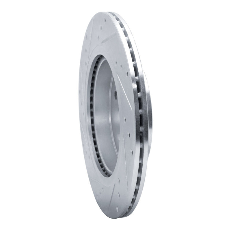R1 2015-2025 Subaru WRX Rear Right Drilled & Slotted Silver Brake Rotor