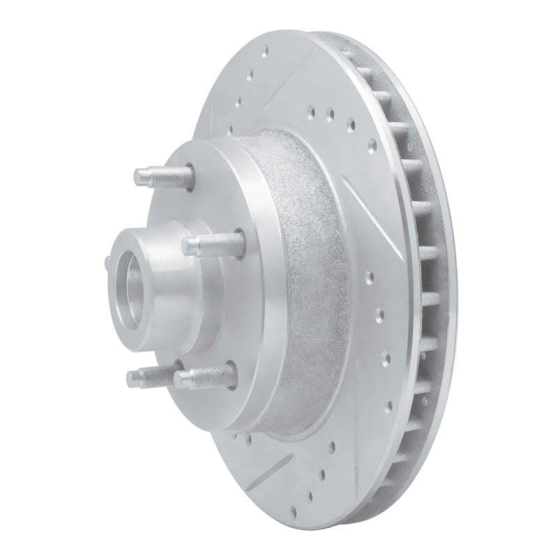 R1 73-73 Ford Country Squire Front Left Drilled & Slotted Silver Brake Rotor
