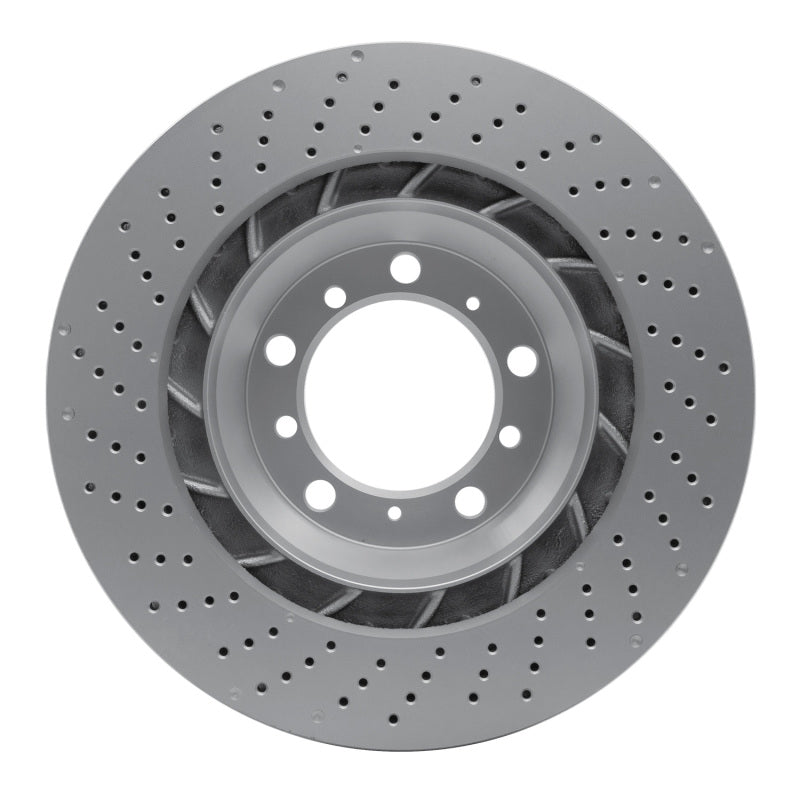 R1 16-23 Porsche 718 Cayman Right Rear Drilled GeoSPEC Coated Rotor