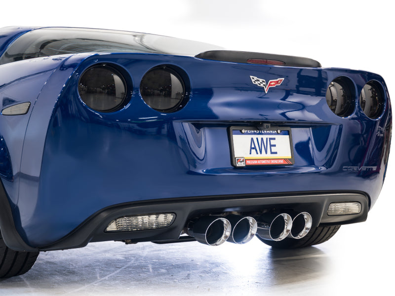 AWE Tuning C6 Chevrolet Corvette Z06/ZR1 Touring Edition Axle-Back Exhaust w/ Chrome Silver Tips