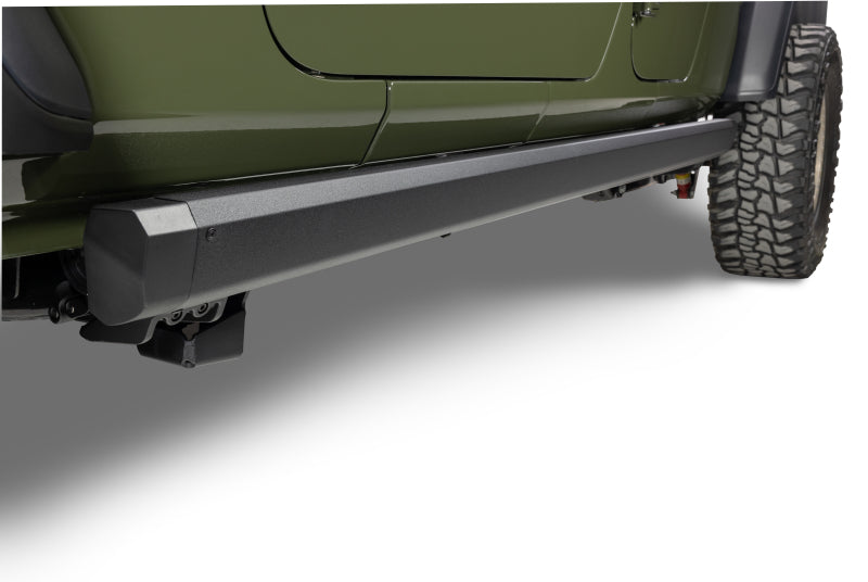 RealTruck 20-24 Jeep Gladiator CC 4dr VoltStep Electric Running Board Kit (Cut/Drill Req.) - Tex Blk