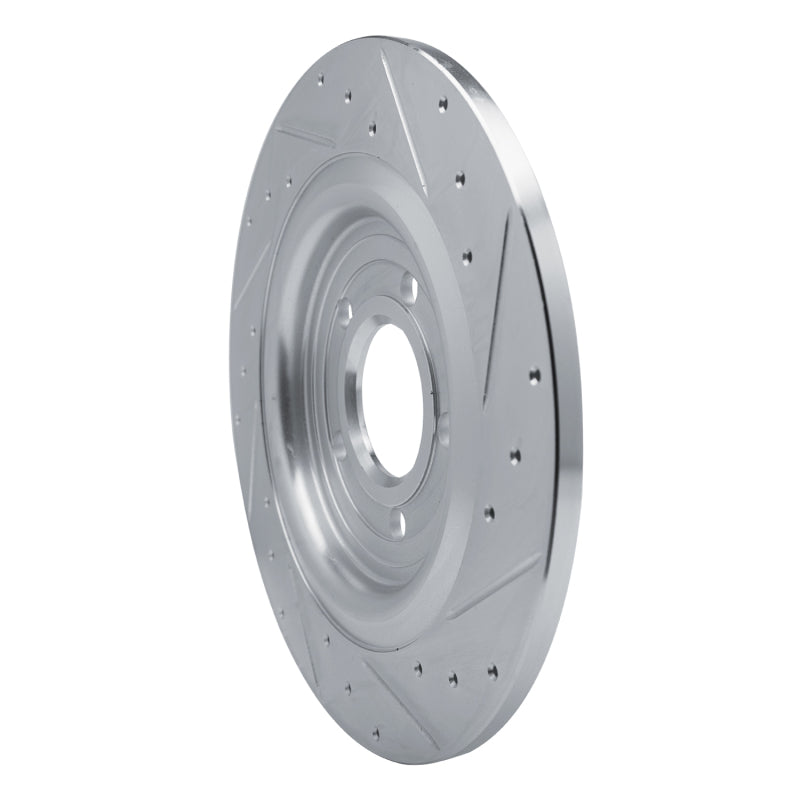 R1 20-25 Ford Explorer Rear Left Drilled & Slotted Silver Brake Rotor