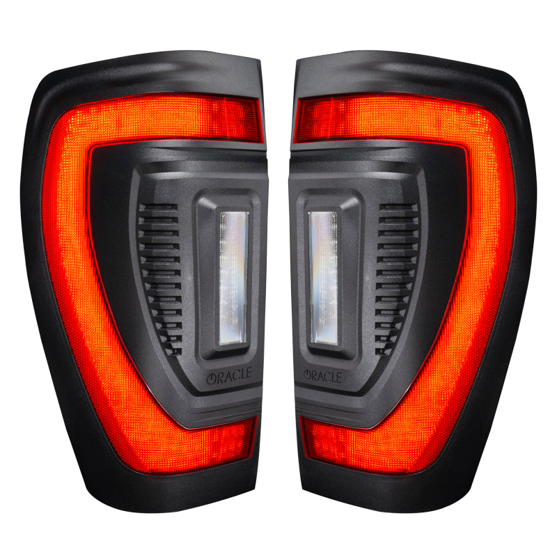 Oracle 19-23 GMC Sierra Black Series Flush Style LED Tail Lights - Factory Halogen