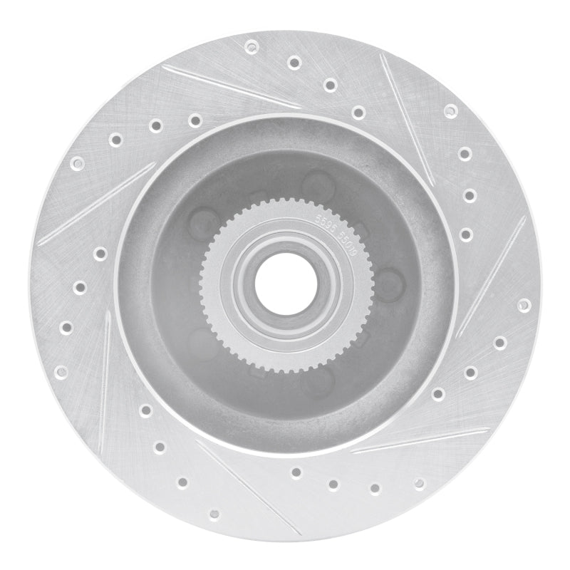 R1 93-95 Chevrolet G10 Front Right Drilled & Slotted Silver Brake Rotor