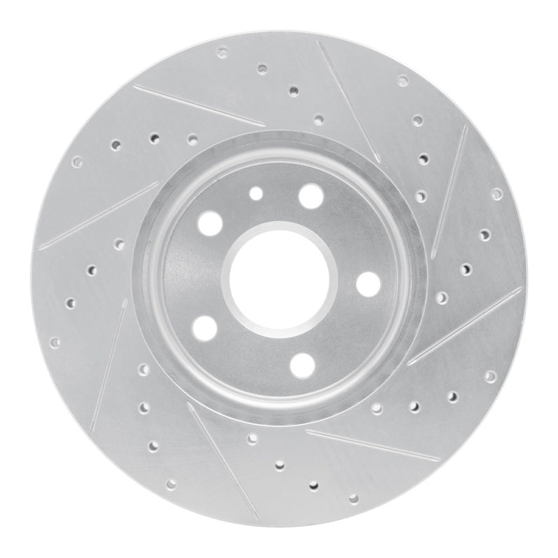 DFC 10-25 Buick Allure Front Left Drilled & Slotted Silver Brake Rotor