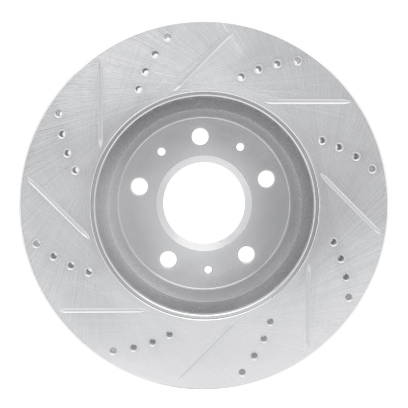 DFC 03-08 Cadillac CTS Front Right Drilled & Slotted Silver Brake Rotor