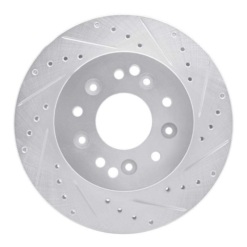 R1 63-82 Chevrolet Corvette Front/Rear Right Drilled & Slotted Silver Brake Rotor