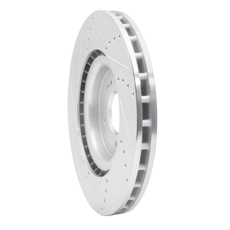 DFC 08-15 Mitsubishi Lancer Front Right Drilled & Slotted Silver Brake Rotor