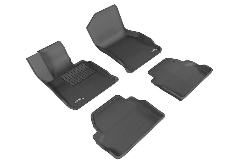 3D MAXpider 2014-2020 BMW 4 Series F32 Kagu 1st & 2nd Row Floormats - Black