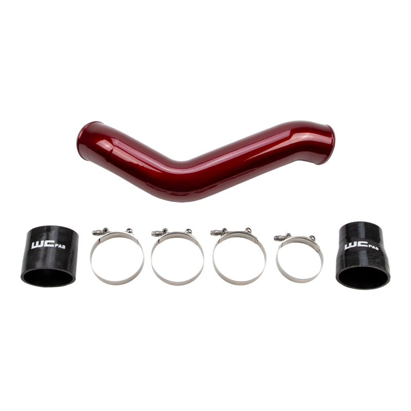 Wehrli 19-24 Cummins 6.7L Driver Side 3.5in Intercooler Pipe - WCFab Red