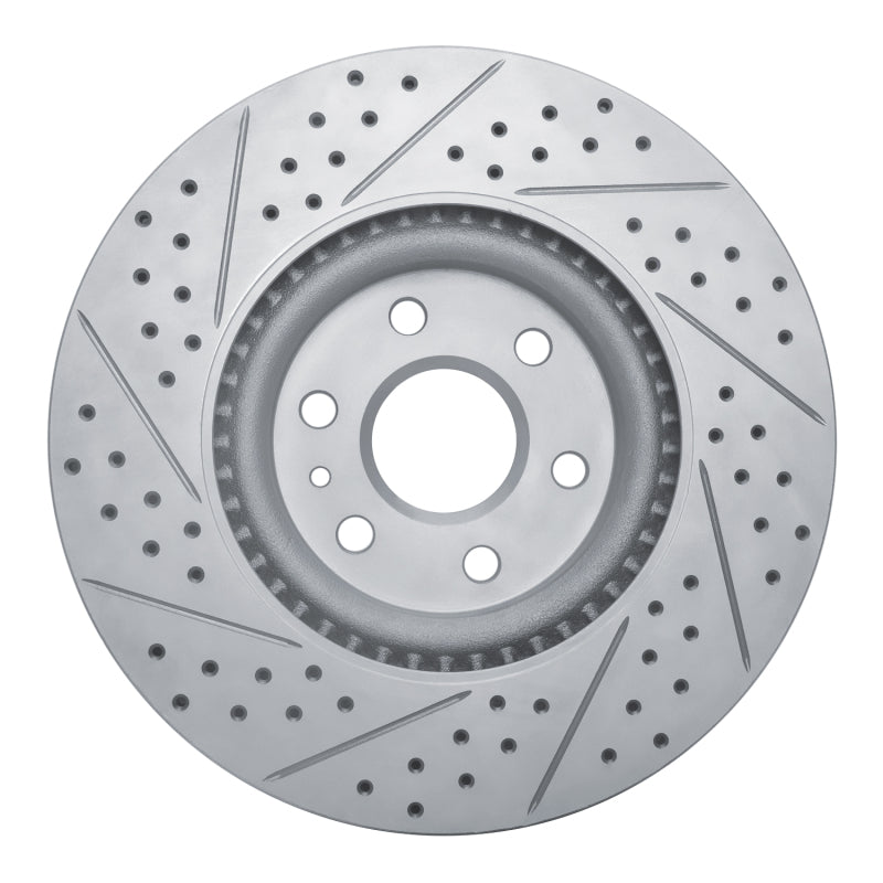 R1 10-16 Cadillac Srx Front Right Drilled & Slotted Geo-Carbon Rotor