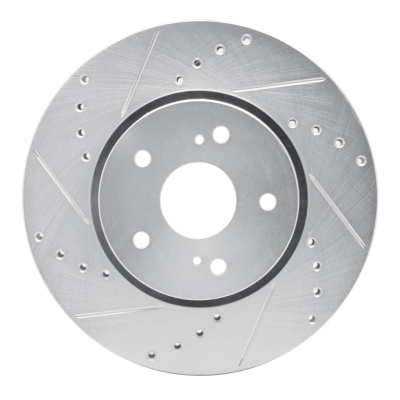 DFC 10-13 Suzuki Kizashi Front Left Drilled & Slotted Silver Brake Rotor