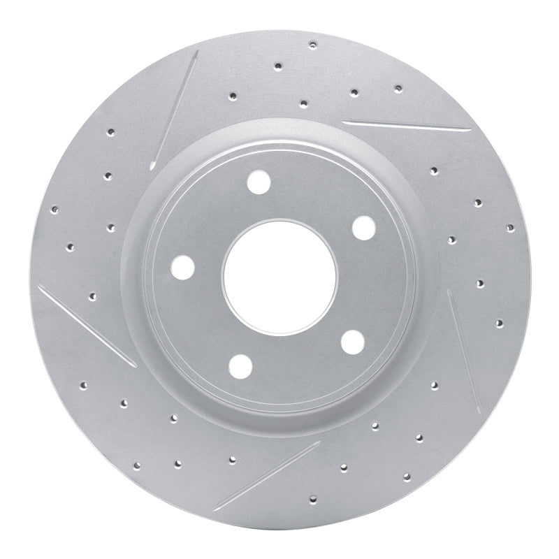 R1 12-25 Chrysler Pacifica Front Right Drilled & Slotted Geo-Carbon Rotor