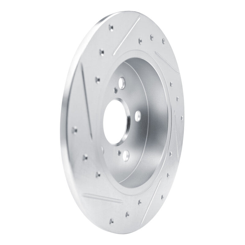 R1 19-25 Toyota Corolla (Mexico) Rear Right Drilled & Slotted Silver Brake Rotor