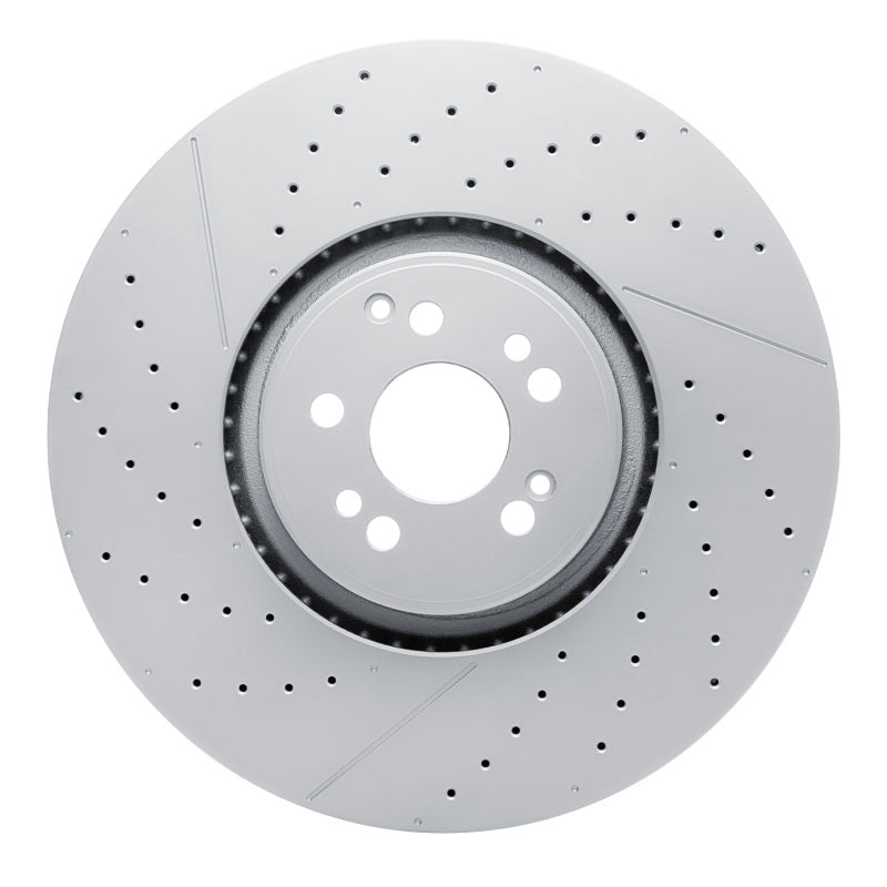 R1 21-25 Mercedes-Benz GLS63 AMG Front Drilled & Slotted GeoSPEC Coated Rotor