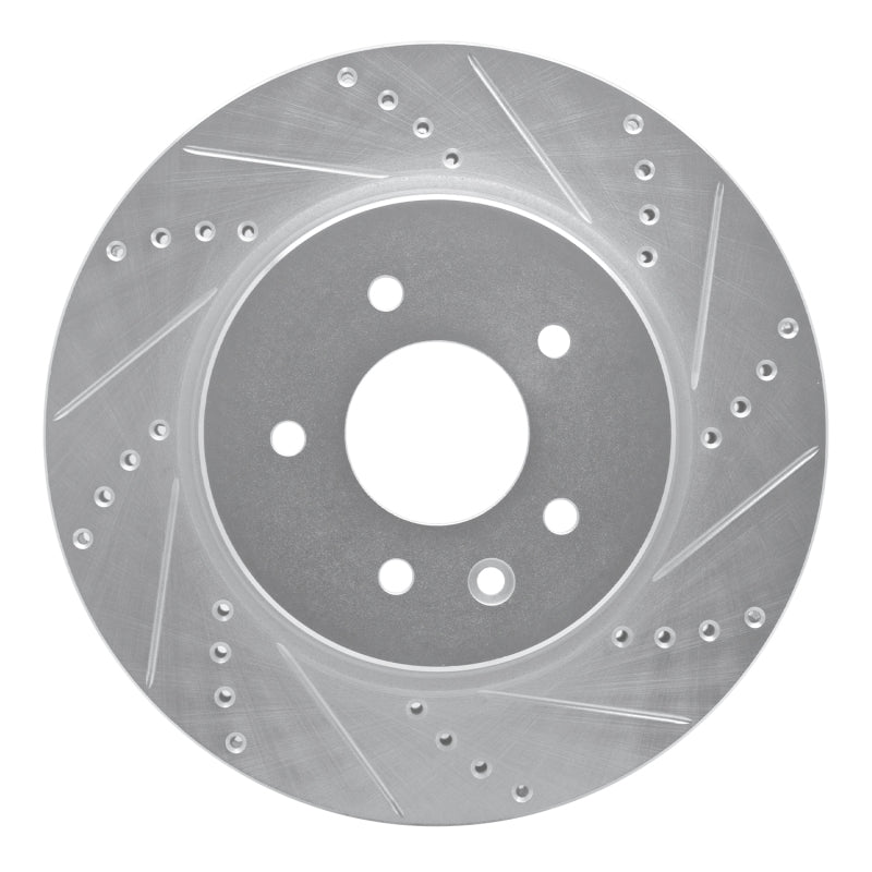 DFC 00-06 Jaguar XJR Rear Right Drilled & Slotted Silver Brake Rotor