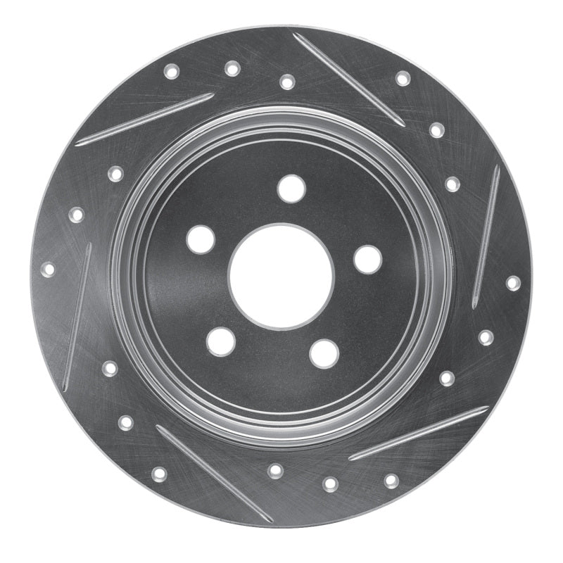 R1 95-03 Chrysler PT Cruiser Rear Left Drilled & Slotted Silver Brake Rotor