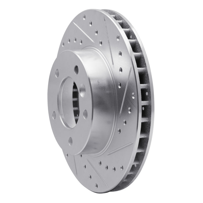 DFC 90-97 Jaguar XJ6 Front Right Drilled & Slotted Silver Brake Rotor