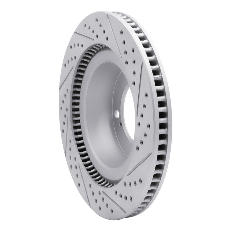 R1 07-22 Lexus LX570 Front Left Drilled & Slotted Geo-Carbon Rotor