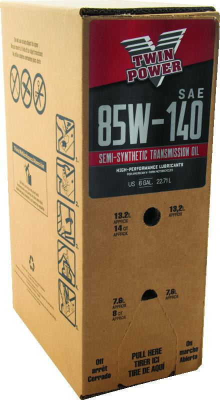 Twin Power 85W140 Semi-Synthetic Transmission Lube - 6 Gallon Bag-In-Box