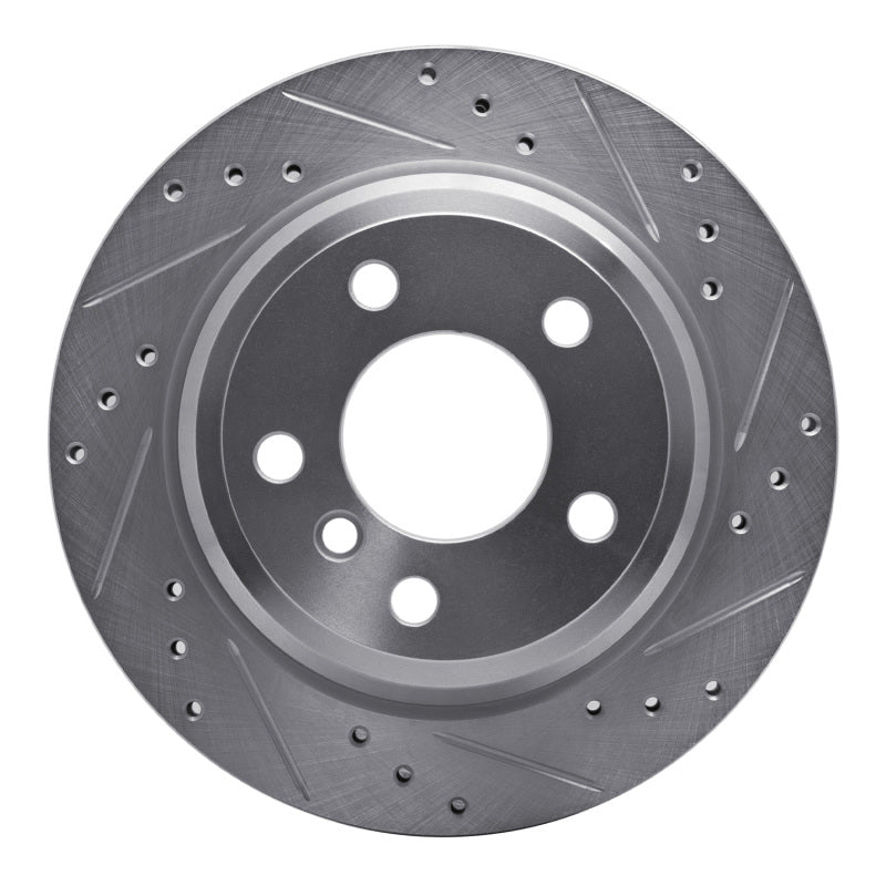 DFC 06-20 BMW X1 (Mexico) Rear Right Drilled & Slotted Silver Brake Rotor